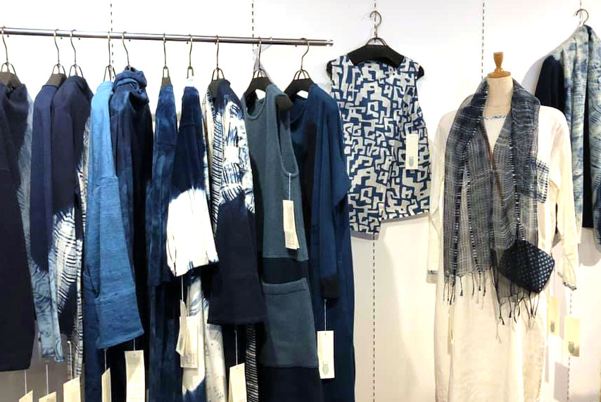 天然愛ジャパンブルーの洋服展