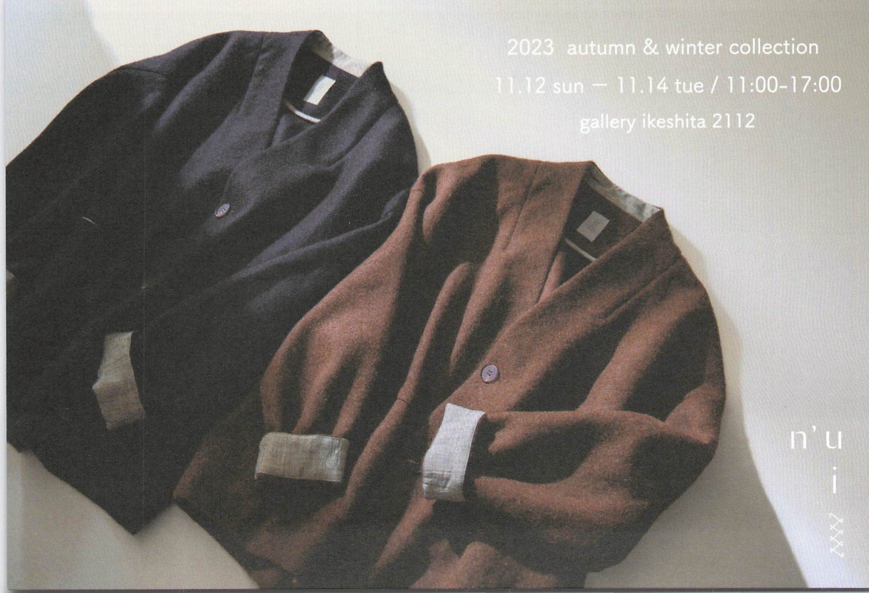 n’ui 2023 autumn & winter collection